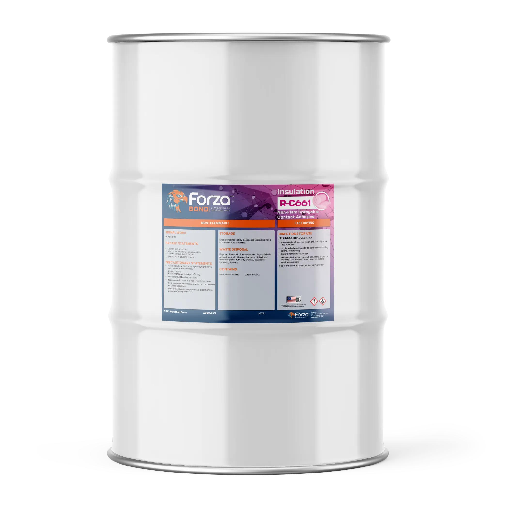 R-C661 - NON FLAMMABLE HIGH PERFORMANCE SPRAY CONTACT ADHESIVE